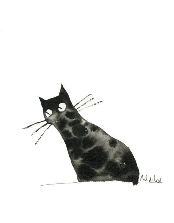 aquarelle-chat-noir